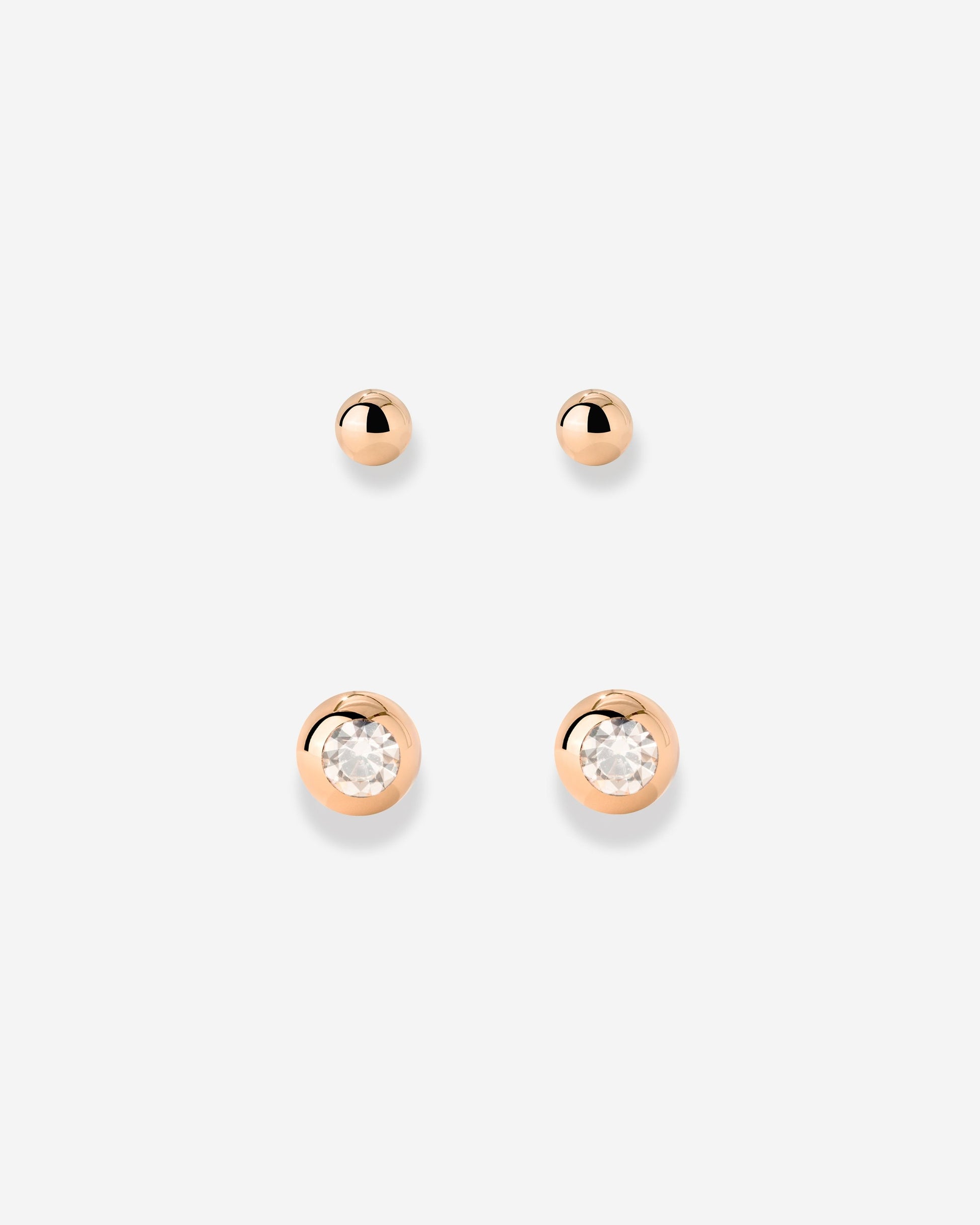 Delicate Gleam Stud Bundle Roségold