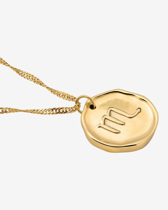 Zodiac Necklace – Scorpio / Skorpion Gold