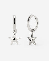 Sea Star Hoop Set Small Silber