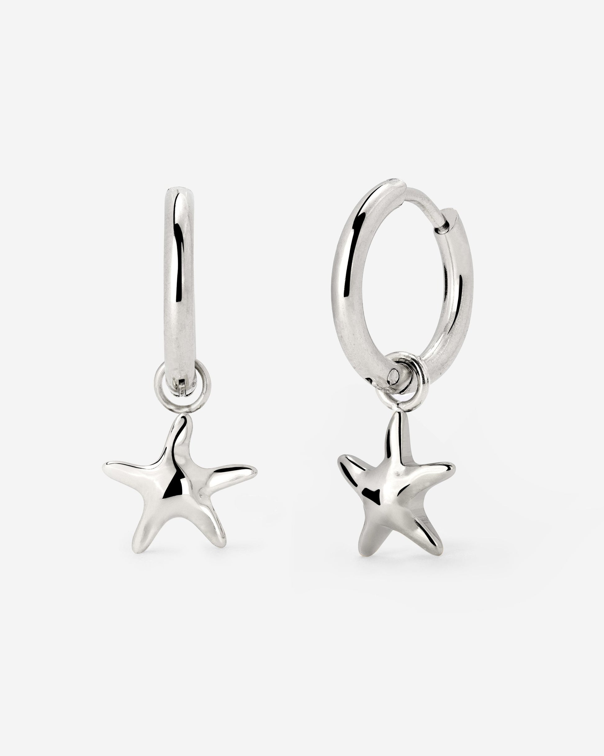Sea Star Hoop Set Small Silber