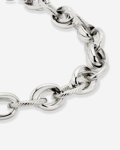 Chunky Twisted Links Necklace Silber
