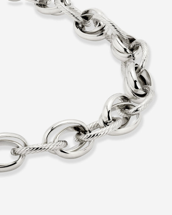Chunky Twisted Links Necklace Silber