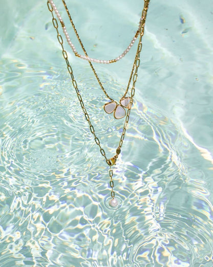 Ocean Find Y-Necklace Gold
