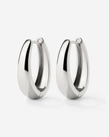 Seeker Hoops Medium Silber