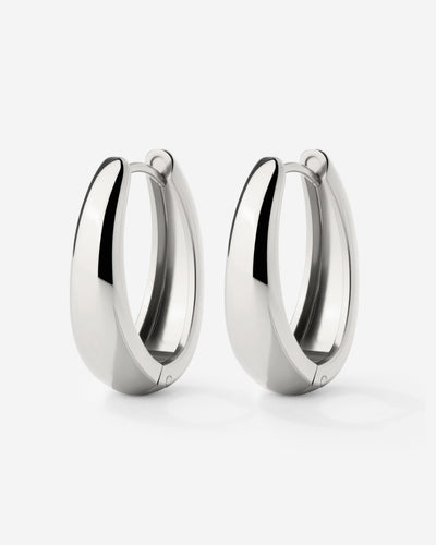 Seeker Hoops Medium Silber