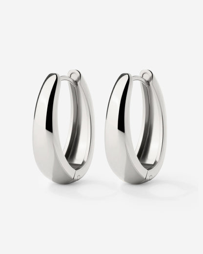 Seeker Hoops Medium Silber