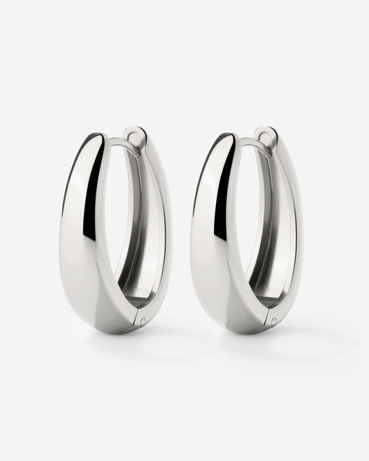 Seeker Hoops Medium Silber