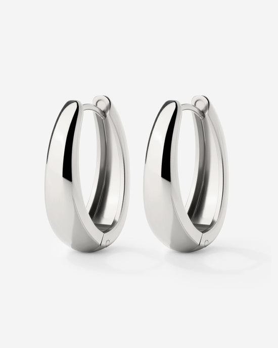 Seeker Hoops Medium Silber