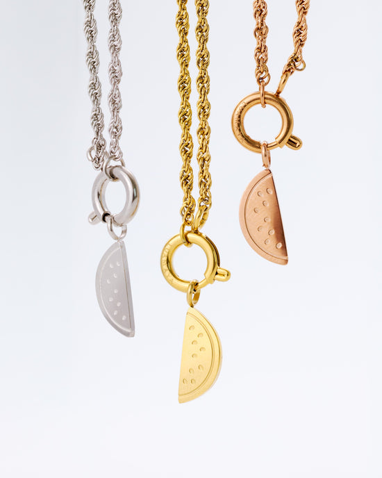 Melony Rope Chain Necklace Set Roségold