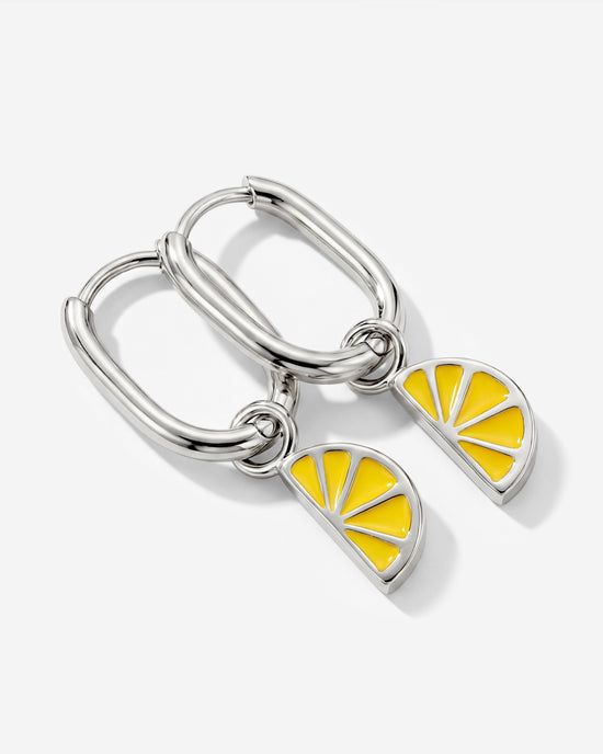 Zesty Oval Hoop Set Baby Silber