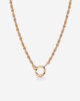 Rope Chain Charm Necklace Roségold