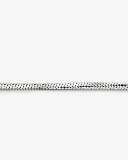 Squared Snake Chain Bracelet Silber