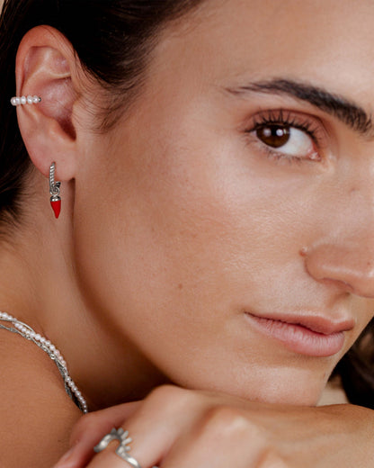 Hot 'n' Spicy Twisted Hoop Set Baby Silber