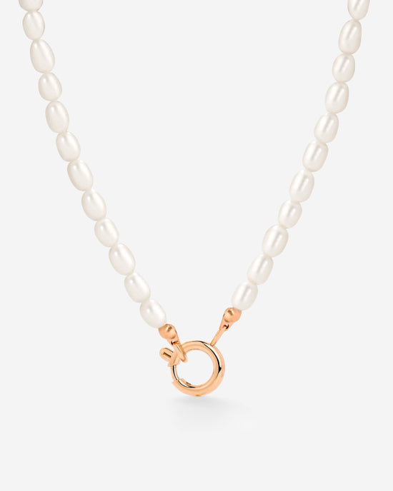 Pearly Charm Necklace Roségold