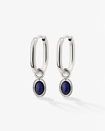 Blue Breeze Oval Hoop Set Baby Silber