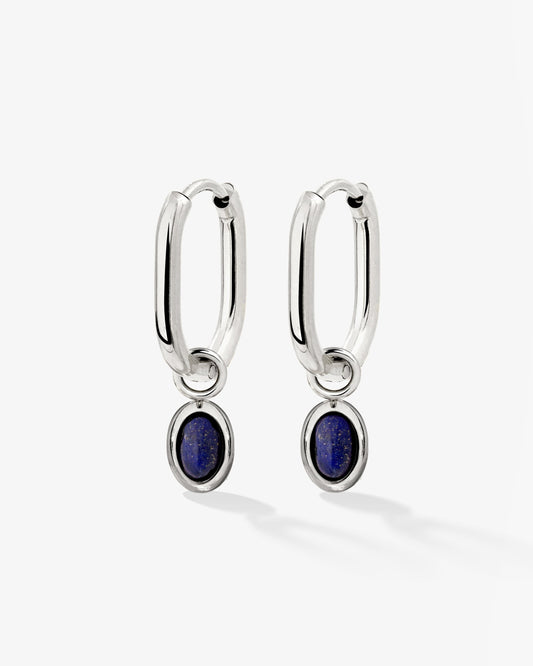 Blue Breeze Oval Hoop Set Baby Silber
