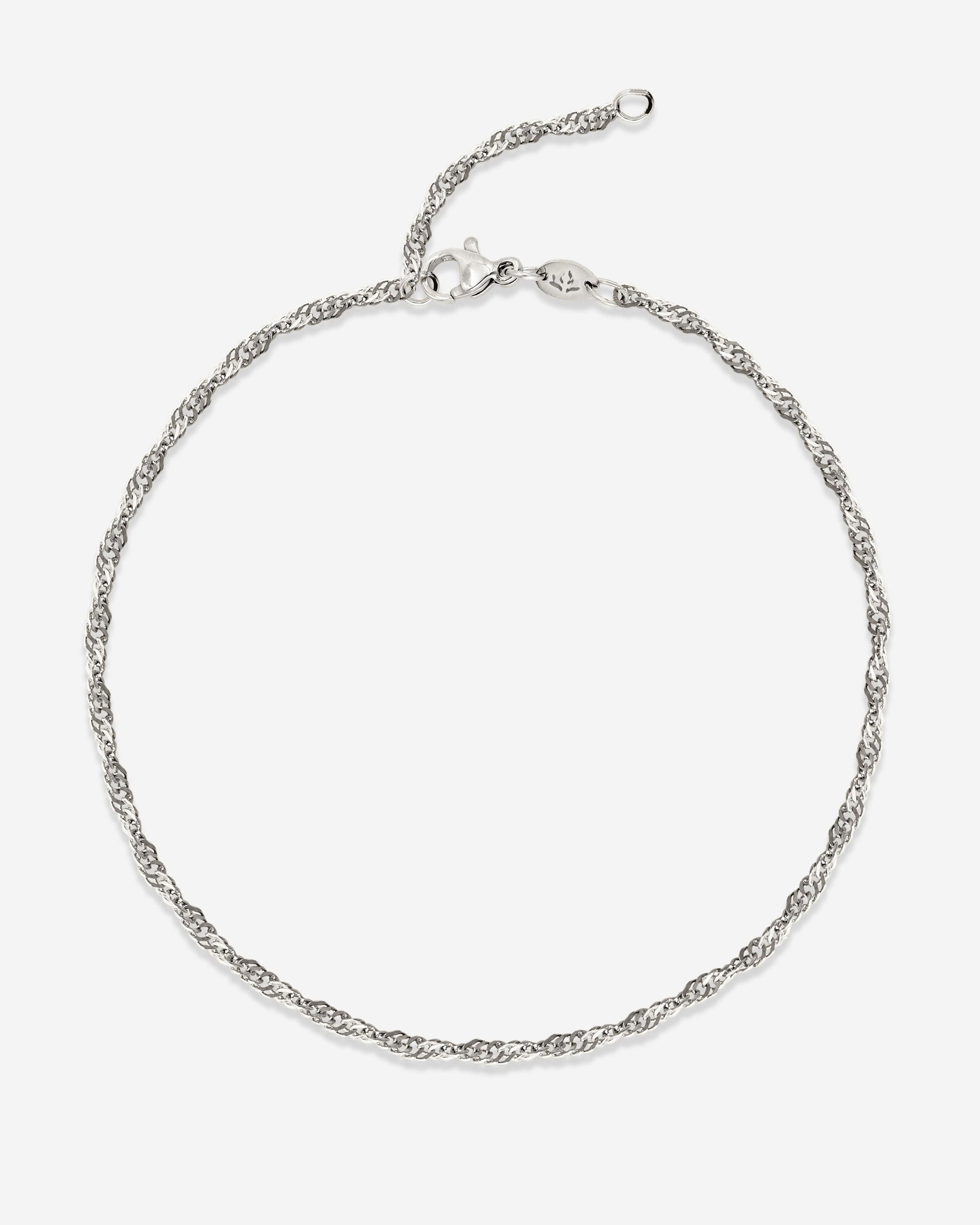 Slim Singapore Anklet Silber