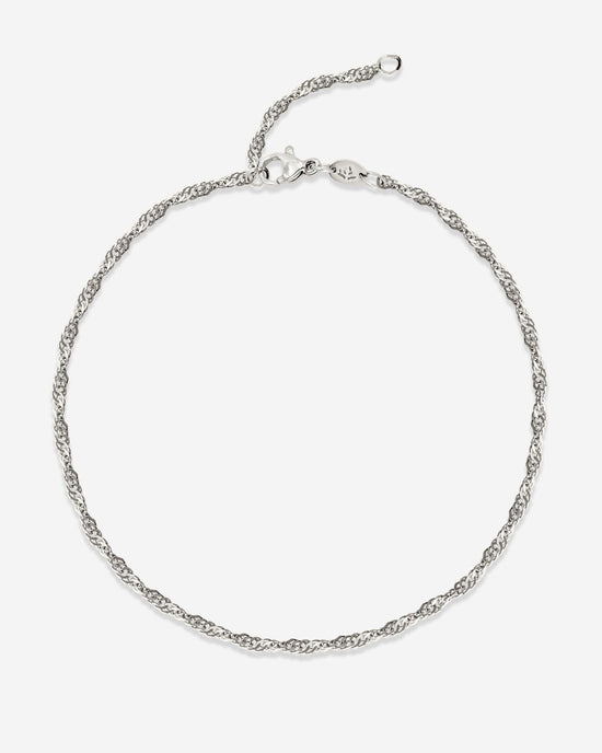 Slim Singapore Anklet Silber