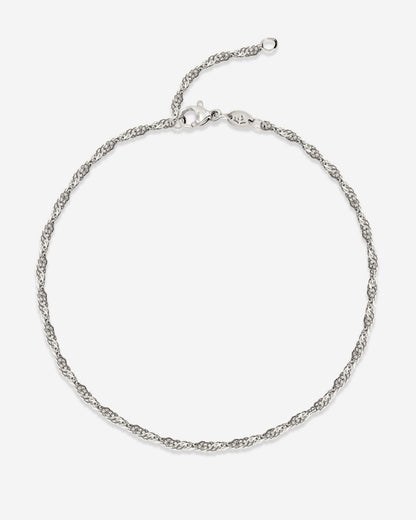 Slim Singapore Anklet Silber