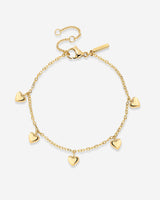 Lovely Heart Bracelet Gold