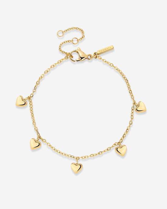 Lovely Heart Bracelet Gold