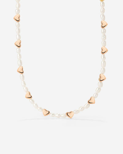 Love Pearls Necklace Roségold