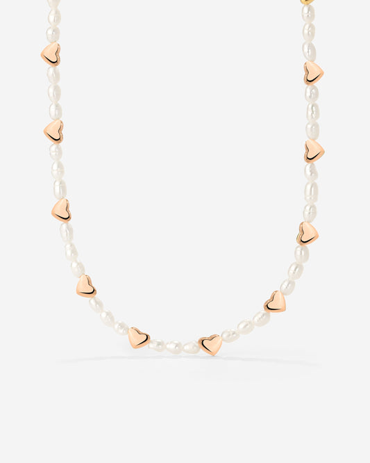 Love Pearls Necklace Roségold