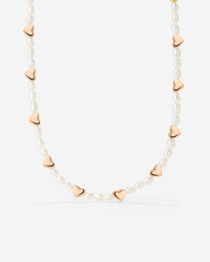Love Pearls Necklace Roségold