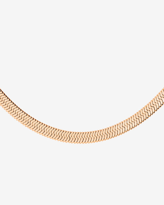 Bold Herringbone Necklace Roségold