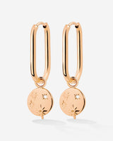 Shiny Stars Oval Hoop Set Small Roségold