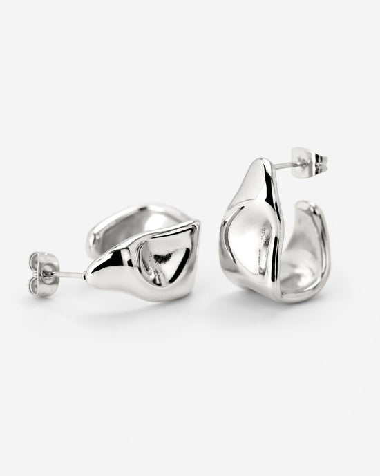 Liquid Shape Studs Silber