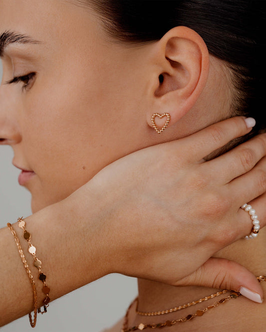 Heart of Gold Studs Roségold