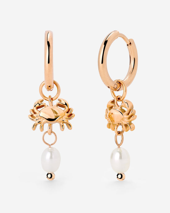 Crab Chaser Hoop Set Small Roségold