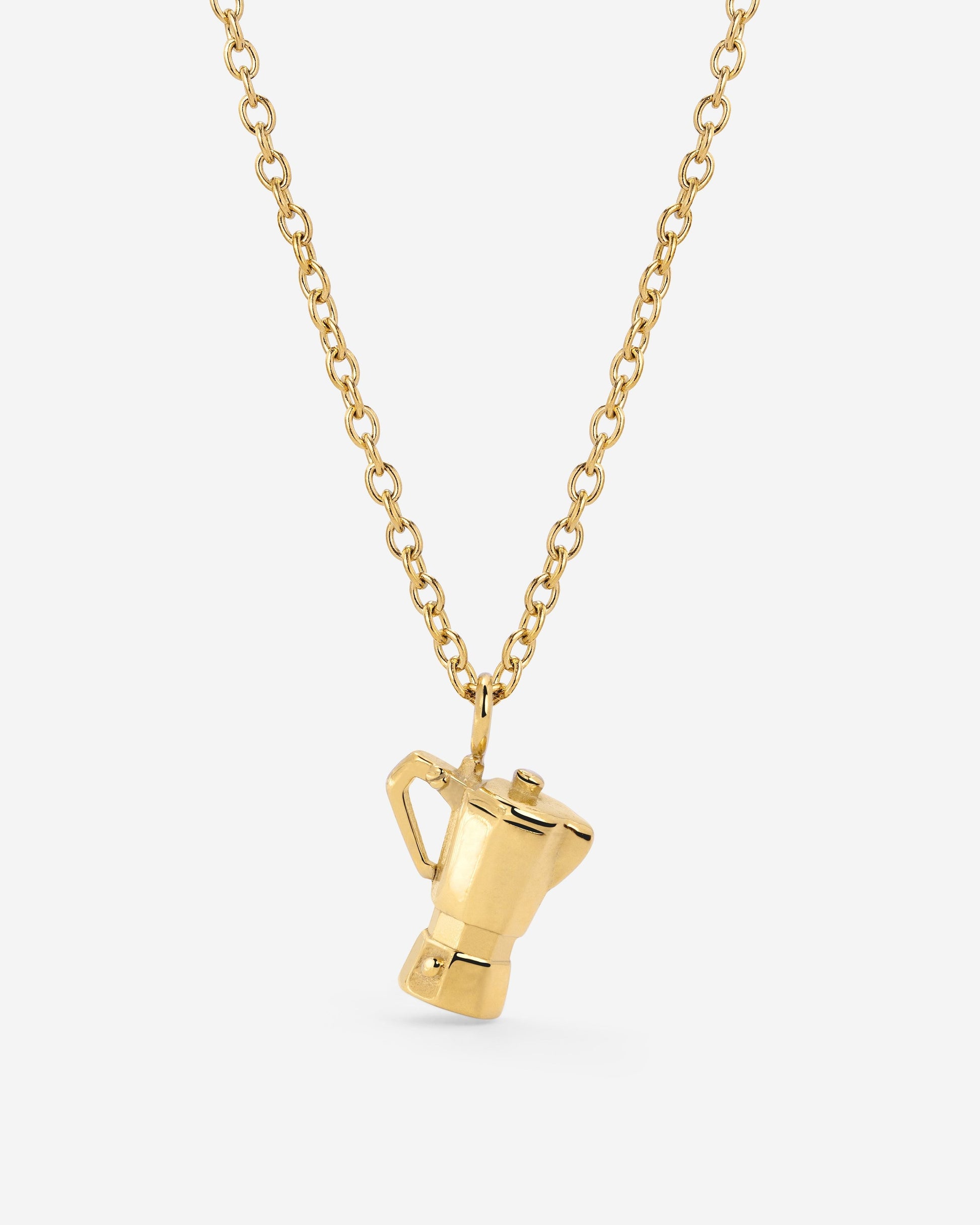 Coffee Lover Necklace Gold