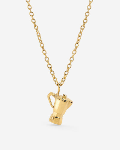 Coffee Lover Necklace Gold