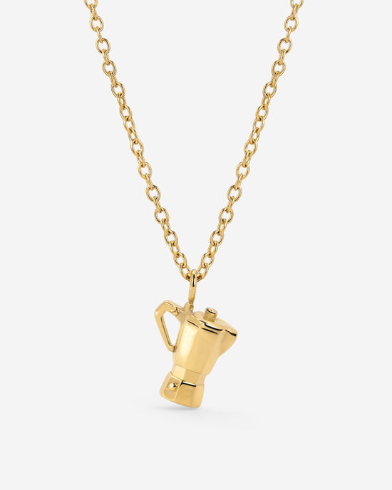 Coffee Lover Necklace Gold