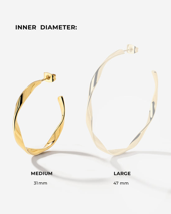 Sahira Hoop Studs Medium Roségold