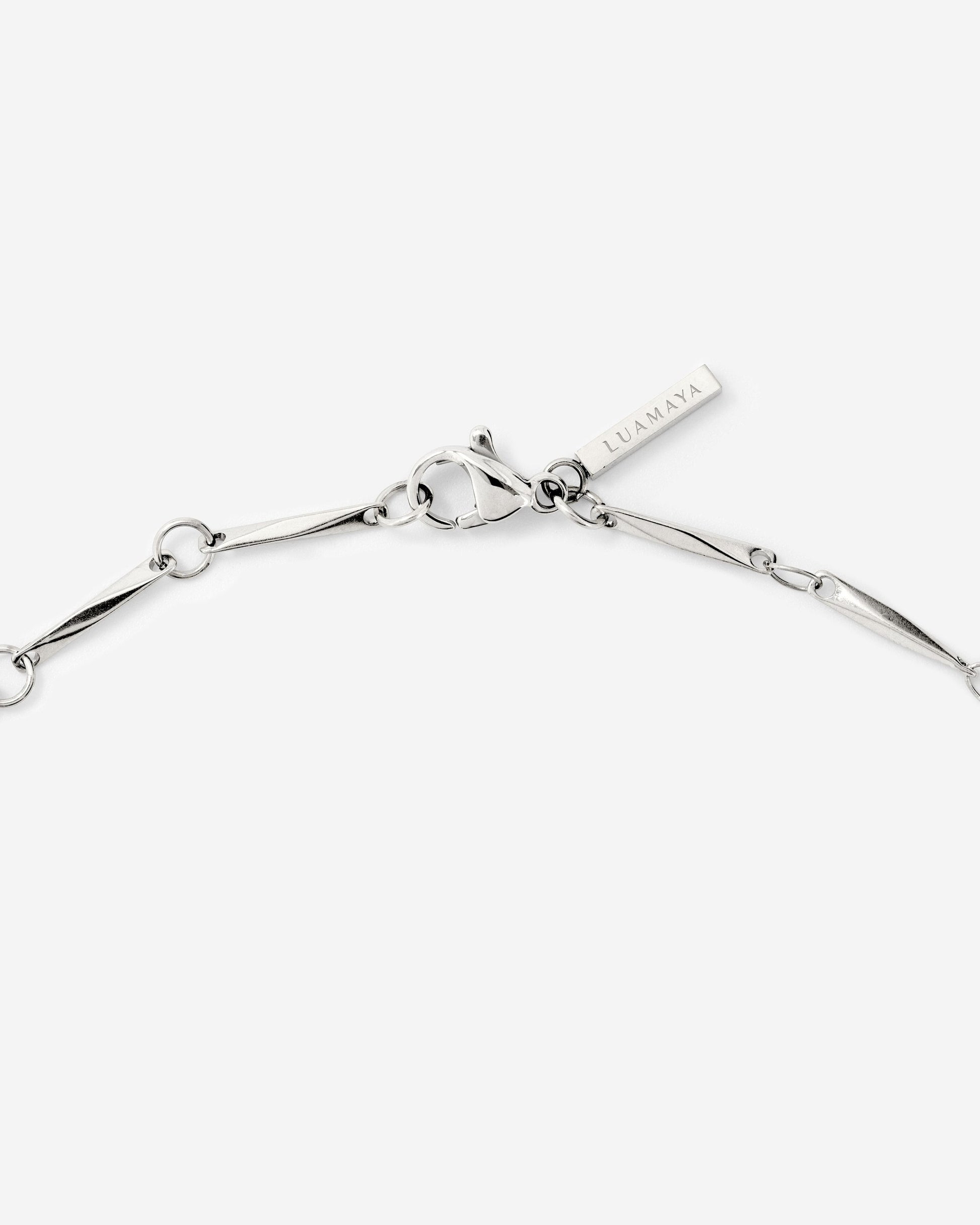 Curved Links Necklace Silber