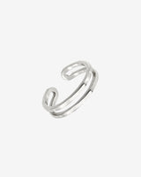 Double Toe Ring Silber