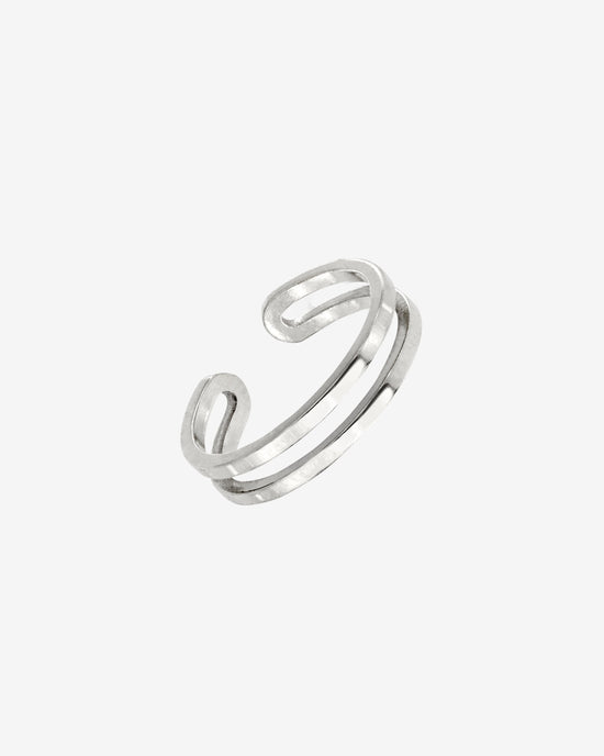 Double Toe Ring Silber