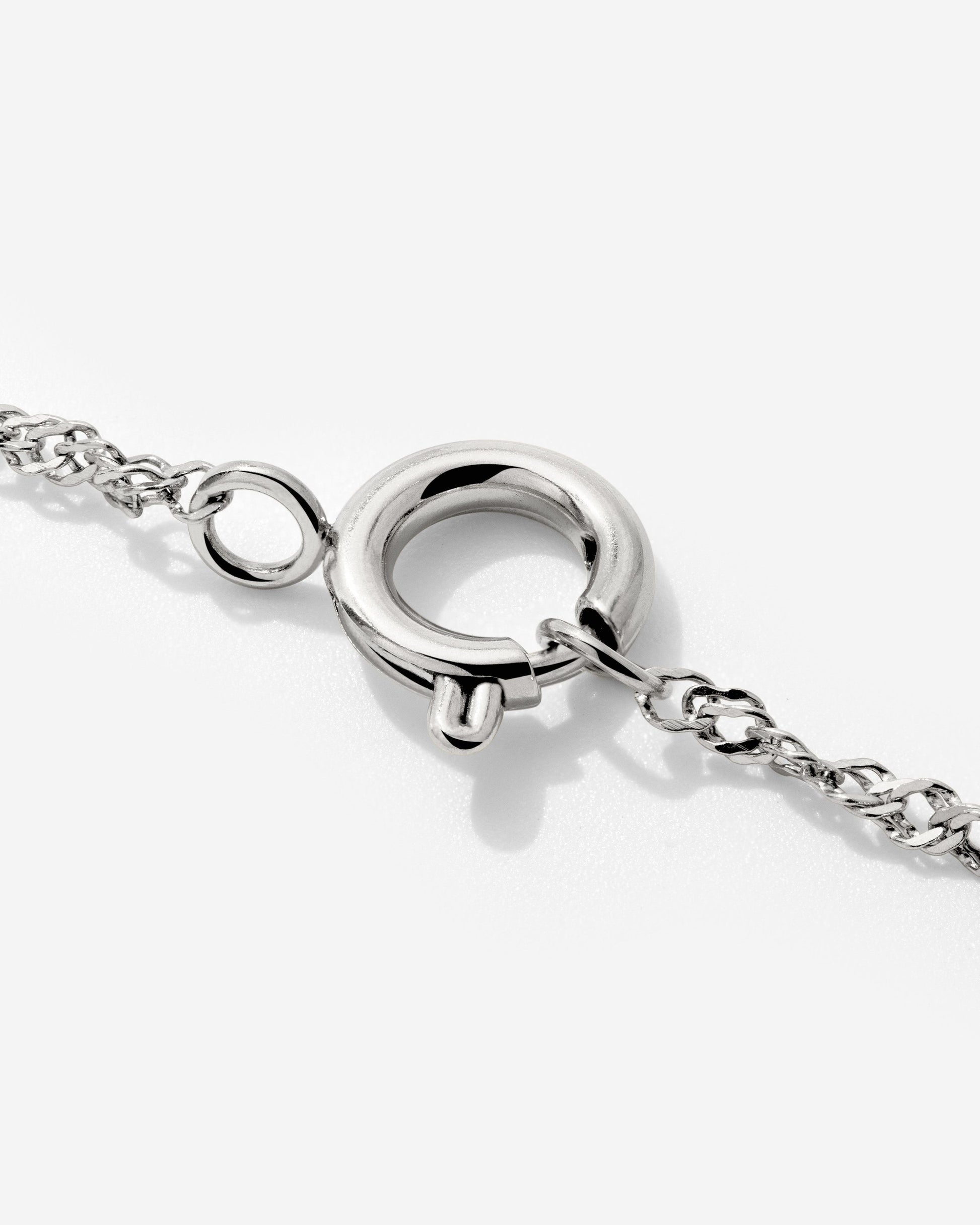 Singapore Chain Charm Necklace Silber