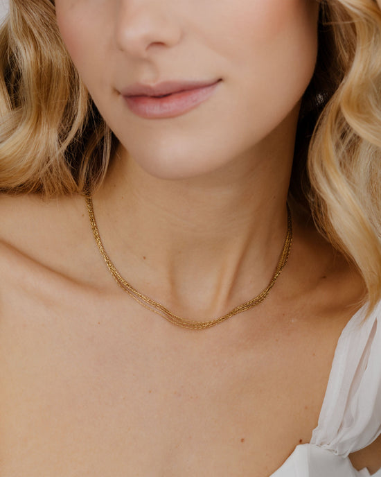 Cascade Layer Necklace Gold