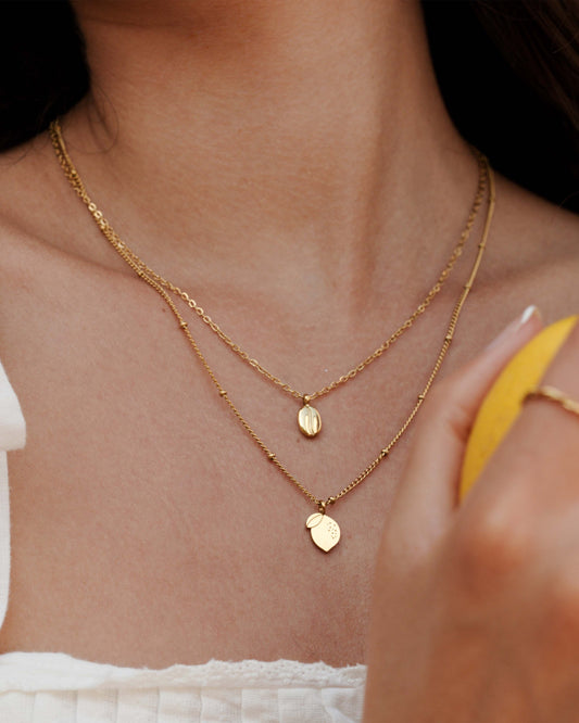 When Life gives you Lemons Necklace Gold