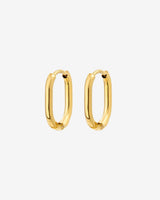 Oval Hoops Baby Gold