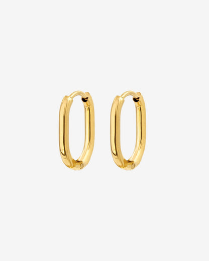 Oval Hoops Baby Gold