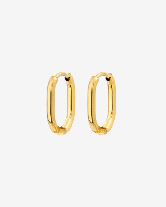 Oval Hoops Baby Gold