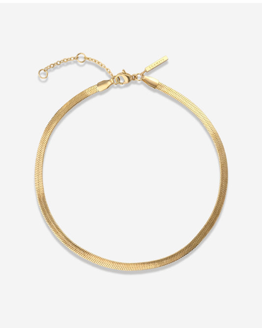 Slim Herringbone Anklet