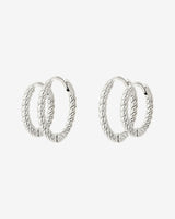 Twisted Hoop Bundle Small Silber