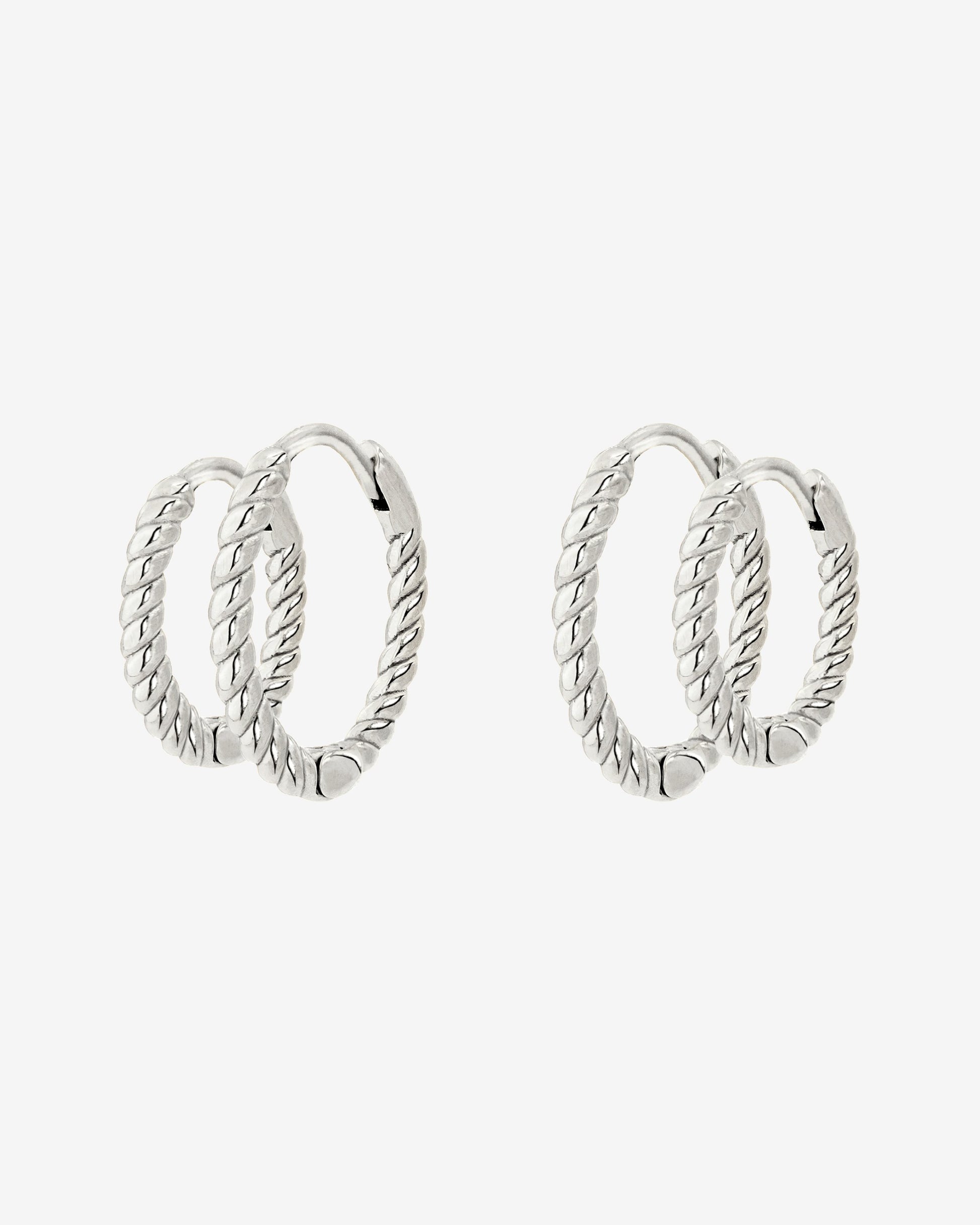 Twisted Hoop Bundle Small Silber