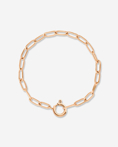 Oval Links Charm Bracelet Roségold